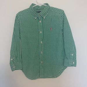 Ralph Lauren Boys Gingham Poplin Shirt